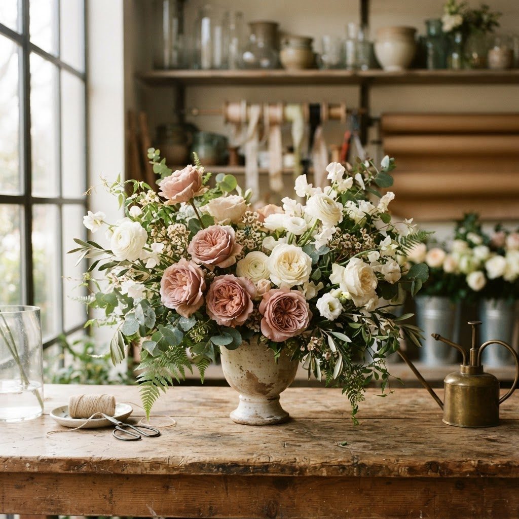 Rangkaian bunga segar Anzalia Florist Cikarang